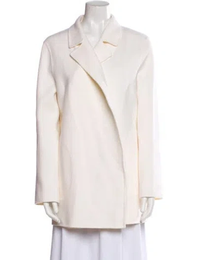 Pre-owned Theory Wool Coat In White