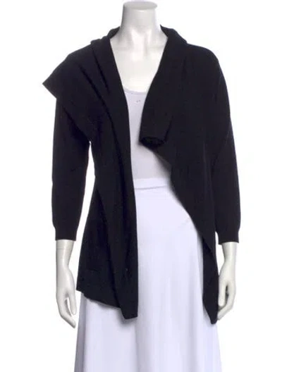 Pre-owned Theory Wool Cowl Neck Sweater In Black