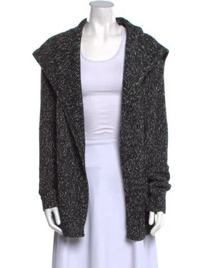 Pre-owned Theory Wool Cowl Neck Sweater In Gray