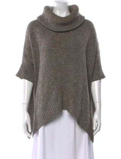 Pre-owned Theory Wool Cowl Neck Sweater In Gray