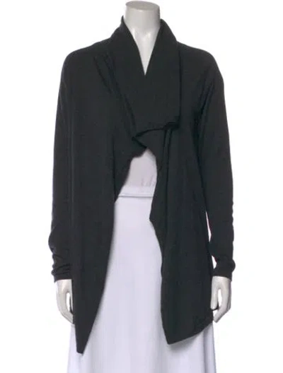 Pre-owned Theory Wool Cowl Neck Sweater In Gray
