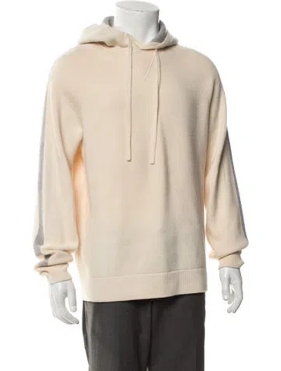 Pre-owned Theory Wool Crew Neck Hoodie In Neutrals