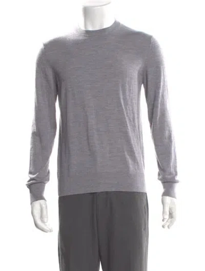 Pre-owned Theory Wool Crew Neck Pullover In Gray