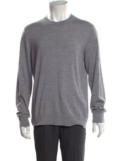 Pre-owned Theory Wool Crew Neck Pullover In Grey