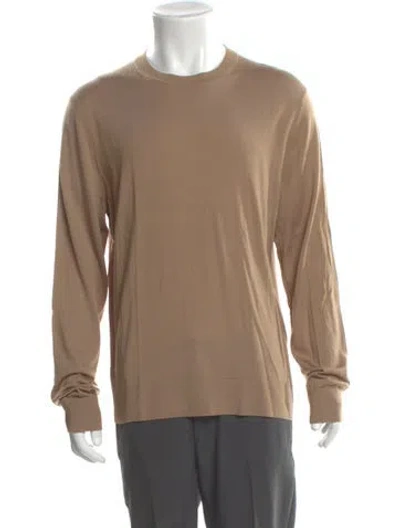 Pre-owned Theory Wool Crew Neck Pullover In Neutral