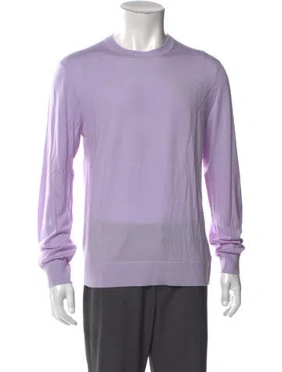 Pre-owned Theory Wool Crew Neck Pullover W/ Tags In Purple