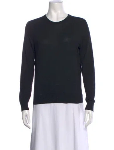 Pre-owned Theory Wool Crew Neck Sweater In Black