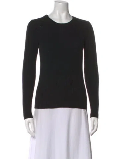 Pre-owned Theory Wool Crew Neck Sweater In Black