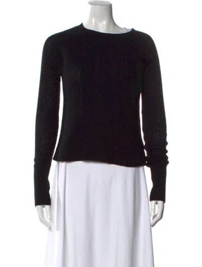 Pre-owned Theory Wool Crew Neck Sweater In Black