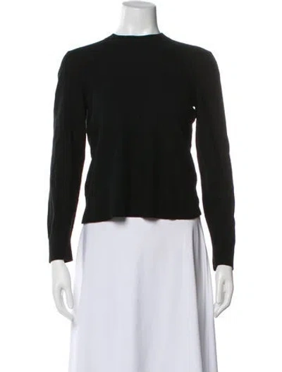 Pre-owned Theory Wool Crew Neck Sweater In Black