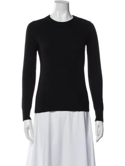 Pre-owned Theory Wool Crew Neck Sweater In Black