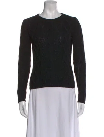 Pre-owned Theory Wool Crew Neck Sweater In Black