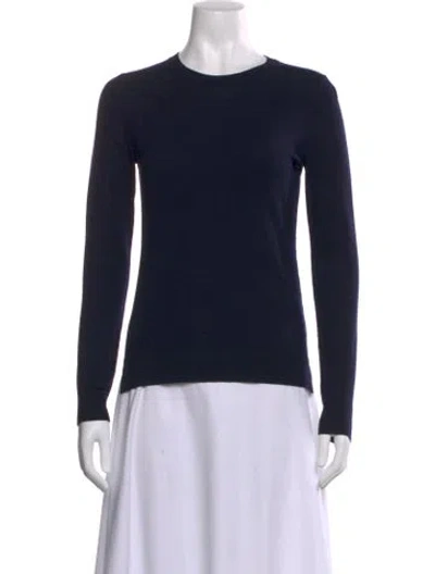 Pre-owned Theory Wool Crew Neck Sweater In Black