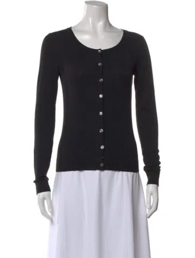 Pre-owned Theory Wool Crew Neck Sweater In Black