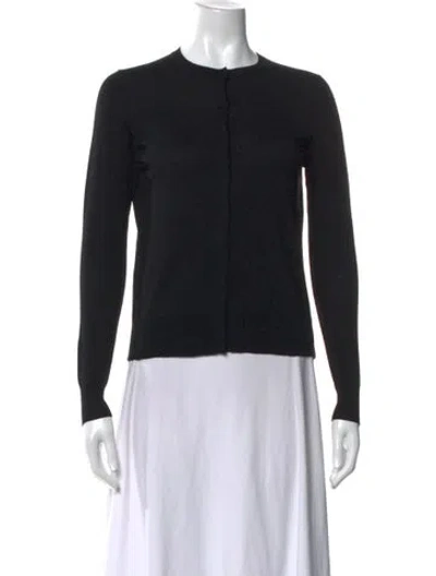 Pre-owned Theory Wool Crew Neck Sweater In Black