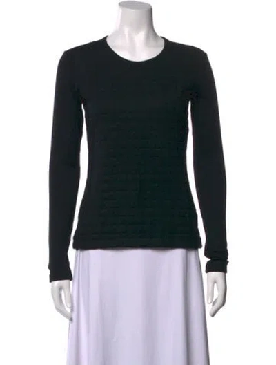 Pre-owned Theory Wool Crew Neck Sweater In Black