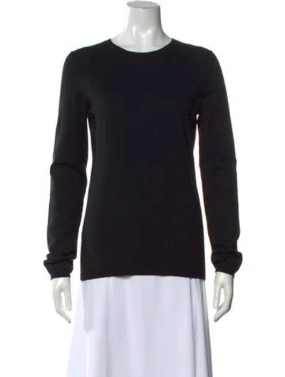Pre-owned Theory Wool Crew Neck Sweater In Black