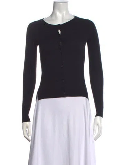 Pre-owned Theory Wool Crew Neck Sweater In Black