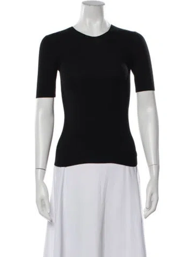 Pre-owned Theory Wool Crew Neck Sweater In Black