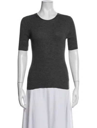 Pre-owned Theory Wool Crew Neck Sweater In Black