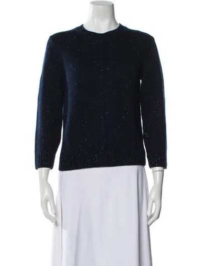 Pre-owned Theory Wool Crew Neck Sweater In Blue
