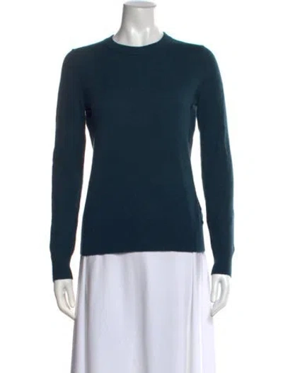 Pre-owned Theory Wool Crew Neck Sweater In Blue