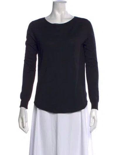 Pre-owned Theory Wool Crew Neck Sweater In Blue