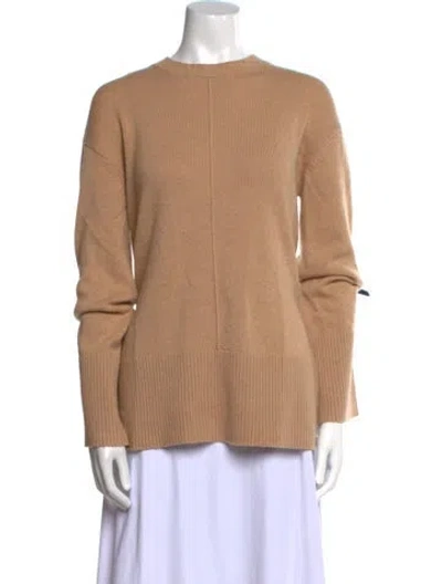 Pre-owned Theory Wool Crew Neck Sweater In Brown
