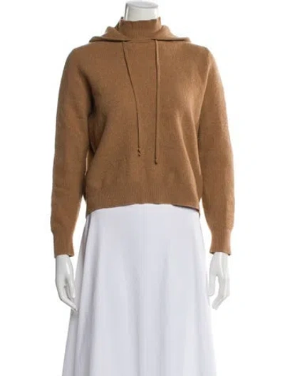 Pre-owned Theory Wool Crew Neck Sweater In Brown