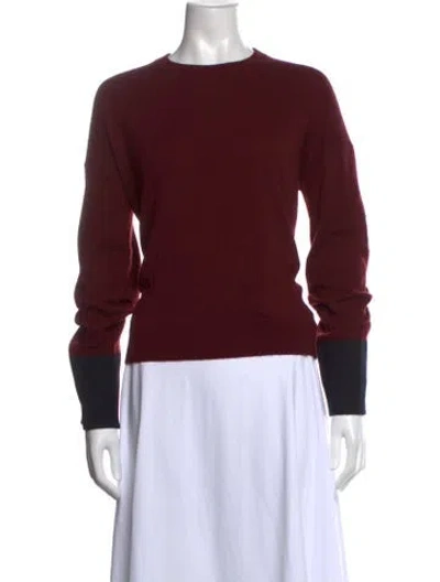 Pre-owned Theory Wool Crew Neck Sweater In Brown