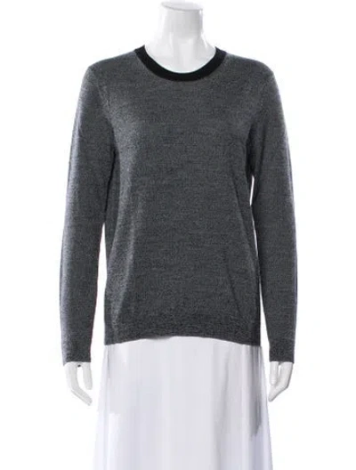 Pre-owned Theory Wool Crew Neck Sweater In Gray