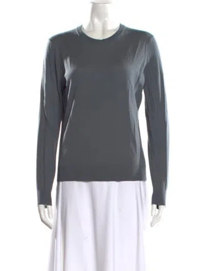 Pre-owned Theory Wool Crew Neck Sweater In Gray