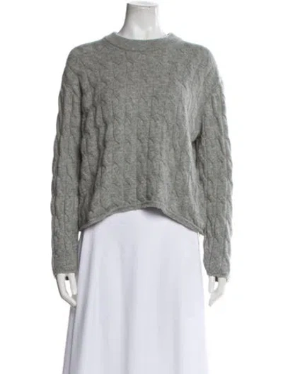 Pre-owned Theory Wool Crew Neck Sweater In Gray