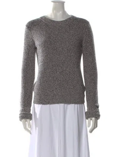 Pre-owned Theory Wool Crew Neck Sweater In Gray