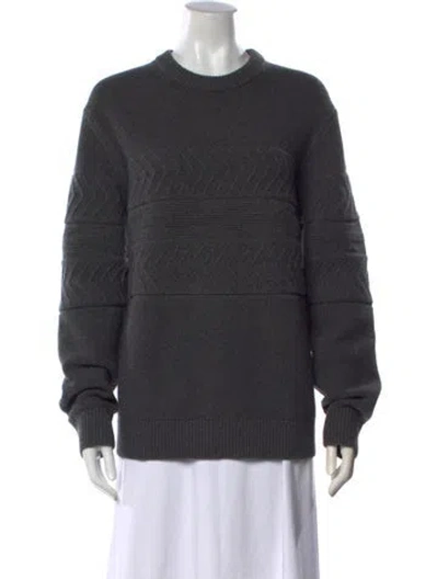 Pre-owned Theory Wool Crew Neck Sweater In Grey
