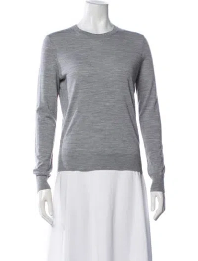 Pre-owned Theory Wool Crew Neck Sweater In Grey