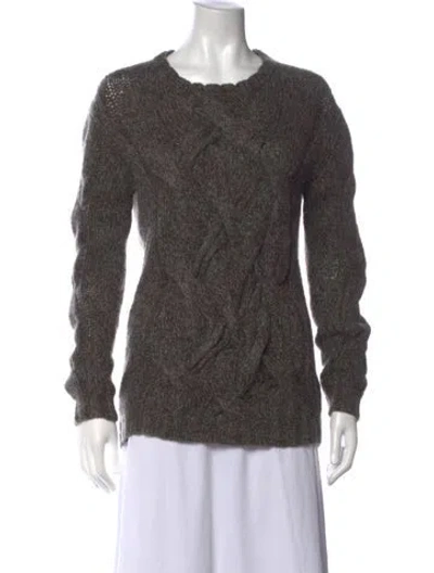 Pre-owned Theory Wool Crew Neck Sweater In Grey