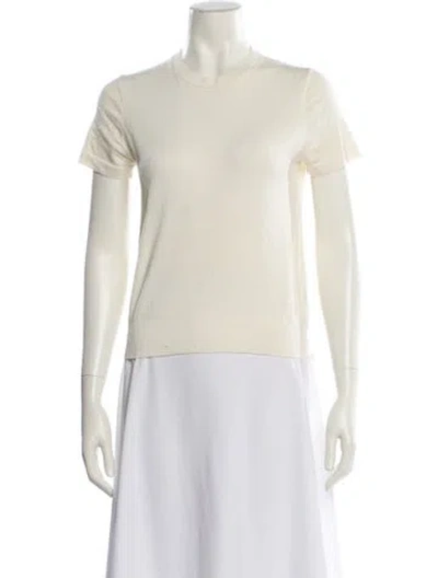 Pre-owned Theory Wool Crew Neck Sweater In Neutral