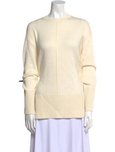 Pre-owned Theory Wool Crew Neck Sweater In Neutral