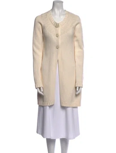 Pre-owned Theory Wool Crew Neck Sweater In Neutral