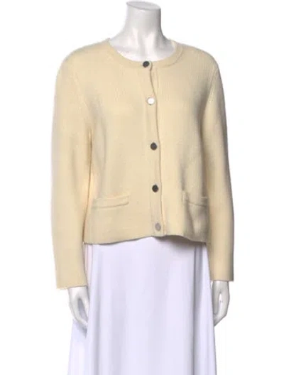 Pre-owned Theory Wool Crew Neck Sweater In Neutral