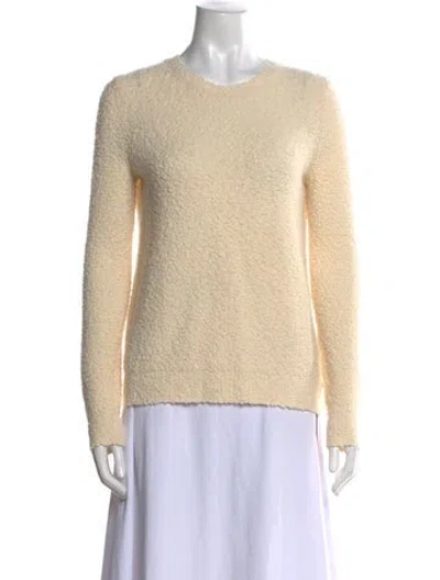 Pre-owned Theory Wool Crew Neck Sweater In Neutral
