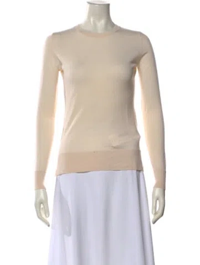 Pre-owned Theory Wool Crew Neck Sweater In Neutral