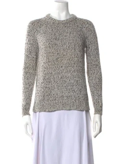 Pre-owned Theory Wool Crew Neck Sweater In Neutral