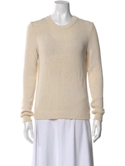 Pre-owned Theory Wool Crew Neck Sweater In Neutral