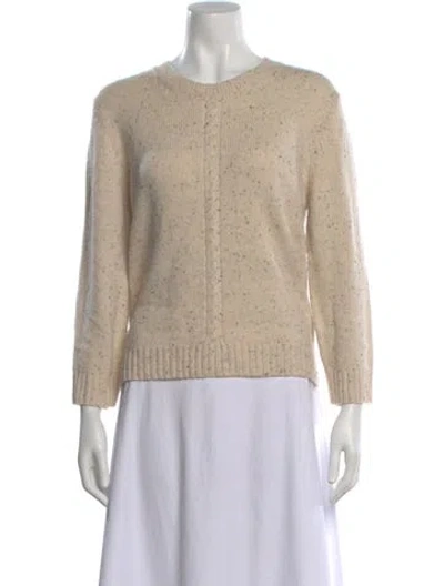 Pre-owned Theory Wool Crew Neck Sweater In Neutral
