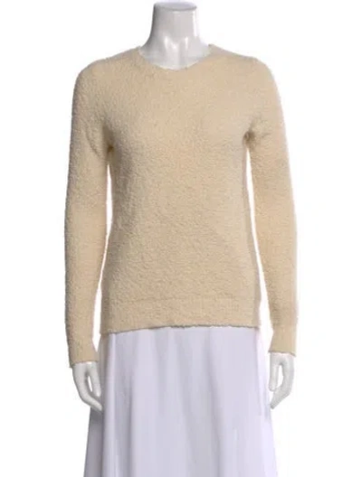 Pre-owned Theory Wool Crew Neck Sweater In Neutral