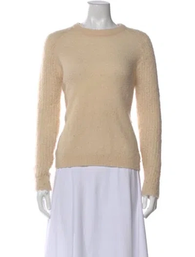 Pre-owned Theory Wool Crew Neck Sweater In Neutral