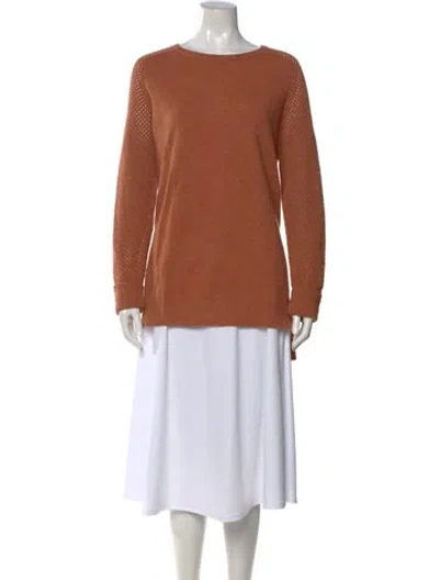 Pre-owned Theory Wool Crew Neck Sweater In Neutral
