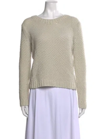 Pre-owned Theory Wool Crew Neck Sweater In Neutral